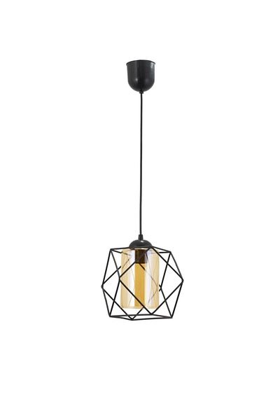 Lambadar Modern Sports Square Geometric Double Black Balcam Metal Pendant Lamp Chandelier