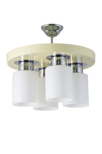 Lambadar Quadruple Modern Sports Model Round Tray Cream Chandelier