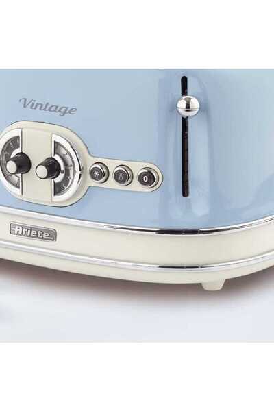 ARIETE Vintage Ekmek Kızartma Makinesi 4 Dilim Mavi 0156/05