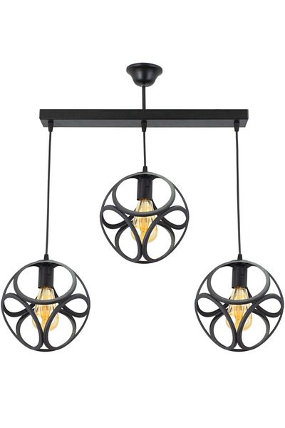 Lambadar Triple Modern Circle Cube Model Pendant Lamp Chandelier