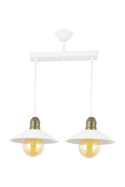 Lambadar Double White Retro Rustic Model Modern Metal Pendant Lamp Chandelier