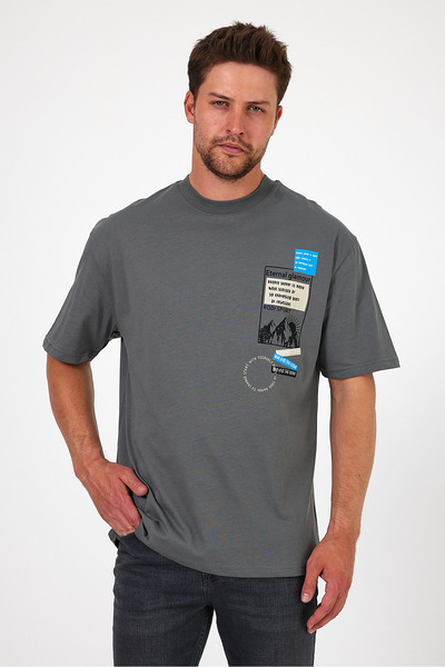 Rodi 7023 Model Men's Crew Neck Printed T-Shirt