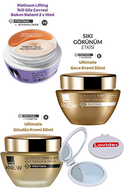 AVON Anew Ultimate 40-55 Yaş Set; Gündüz + Gece Kremi + İkili Göz Çevresi Bak...