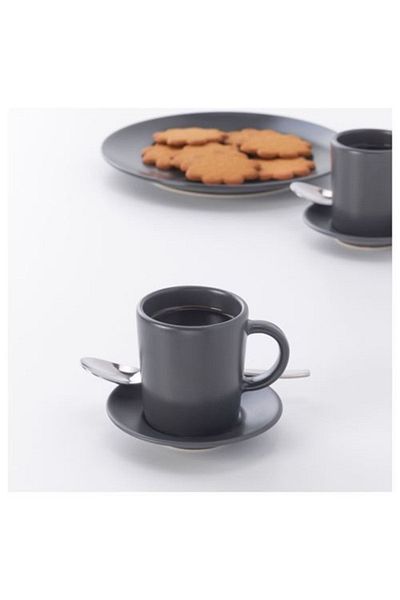 IKEA Dinera Espresso Cup, Dark Gray 1 Piece