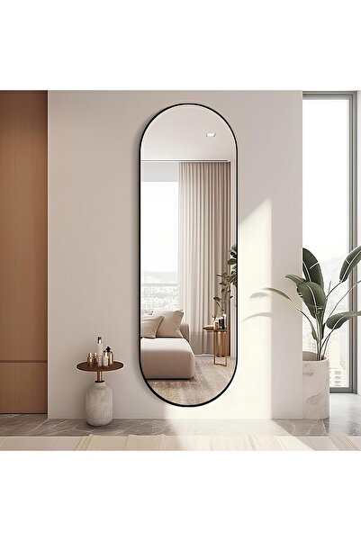 ant home Model Alfa Dekoratif Ayna Boy Aynası Mdf 180cm X 62 Cm Elips Ayna