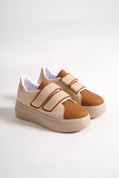 Rainon Store RDSValencia Women's Sports Shoes - Orthopedic Sole, Velcro Brown Leather