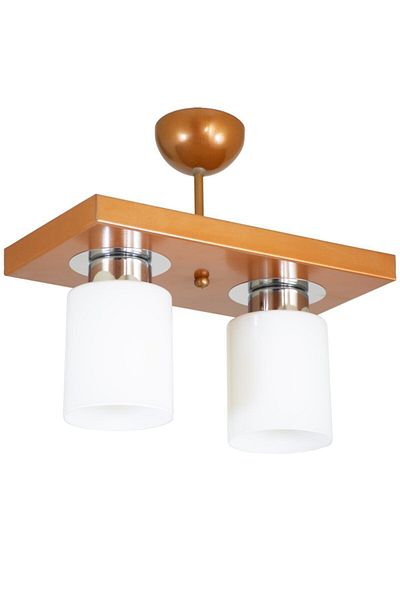 Lambadar Double Modern Sports Model Rectangular Tray Copper Chandelier