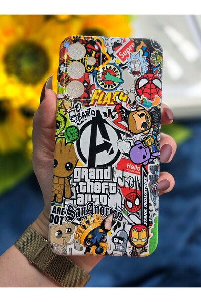 SUPER FRAME Samsung Galaxy M13/M23 Uyumlu Baskılı Şeffaf Telefon Kılıfı