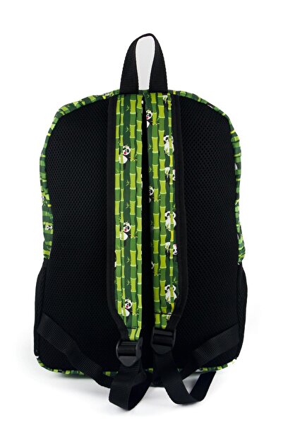 AlpCollection Unisex Bamboo Patterned Digital Printed Daily School Backpack