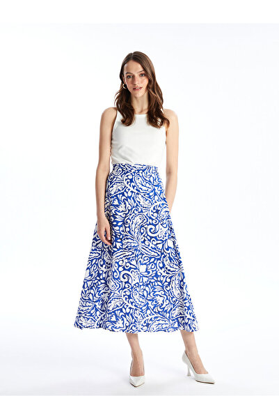 LC Waikiki Vzorovaná dámská sukně s elastickým pasem