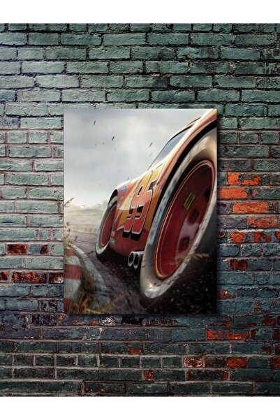 ZNC Şimşek McQueen - Cars - Film & Dizi Posterleri, Özel Tasarım Kağıt Poster, Duvar Sanatı