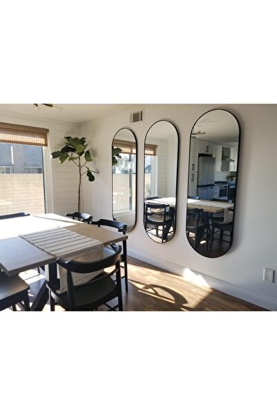 ant home Model Alfa Dekoratif Ayna Boy Aynası Mdf 180cm X 62 Cm Elips Ayna