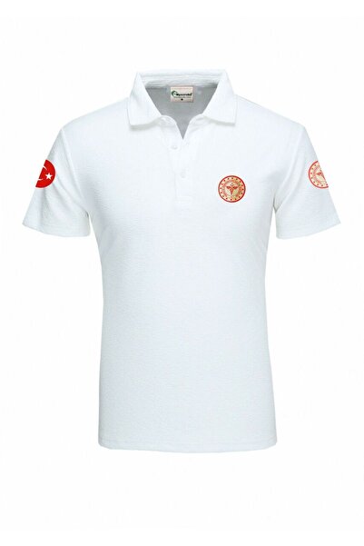 Myscrubs 112 Beyaz Polo Yaka T-Shirt