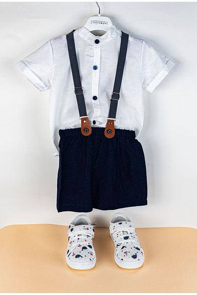 Yalçınoğlu 3 Kids Shirt and Shorts Set - 18 Teddy Bear