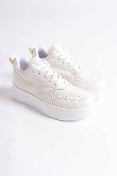 Rainon Store RDSAlessi Orthopedic Sole White Leather Women's Sneakers - Lace-up