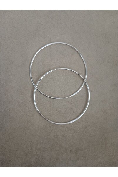 AyçaSilver Gümüş Halka Küpe 60 Mm.