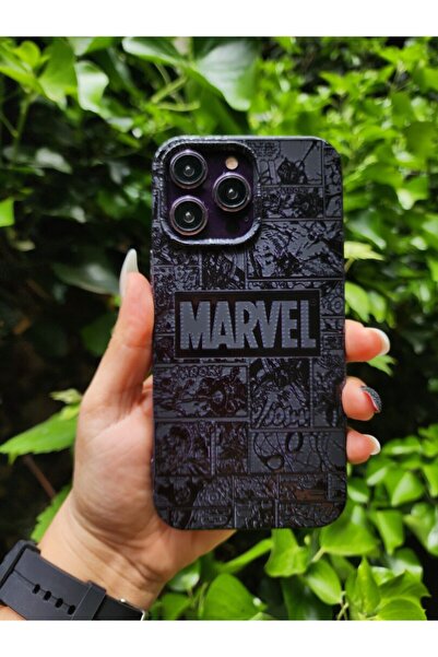 enfein Balporsuku İphone 11 Pro Max İle Uyumlu BSKL Baskılı Kılıflar Marvell