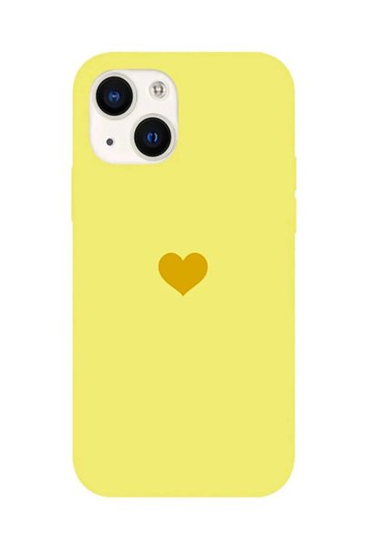 enfein Balporsuku Launch Case with Heart Compatible with iPhone 13 Klp Yellow
