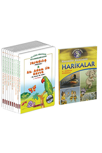 Bahar Yayınları Çocuklar için Peygamberlerin Hayatı (10 kitap) Hayvanlar Alem...
