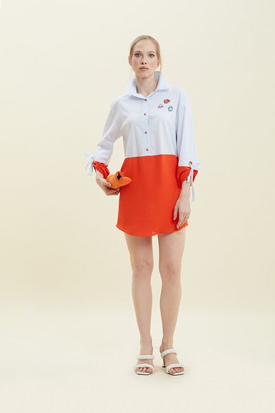 VERDA Striped Cotton Tunic - Bird Eye Detail, Two Colors
