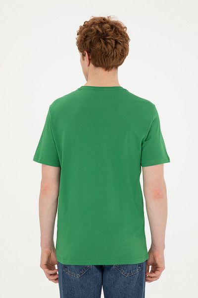 U.S. Polo Assn. ΒΑΣΗ. Ανδρικό μπλουζάκι POLO με στάμπα με λαιμόκοψη G081GL011 - Κανονική εφαρμογή