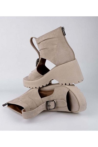 Sibel Durmaz Diaz Ten Suede Sandals
