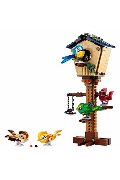 LEGO Creator 3’ü 1 Arada Kuş Evi 31143 - 8 Yaş ve Üzeri Çocuklar için Kuşlar, Kirpi, Sincap