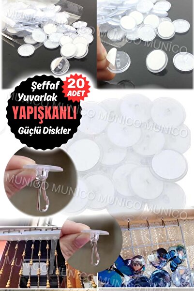 Munico 20 Adet Çift Taraflı Bant Dekorasyon Akrilik Yuvarlak Düğme Rozeti Bal...