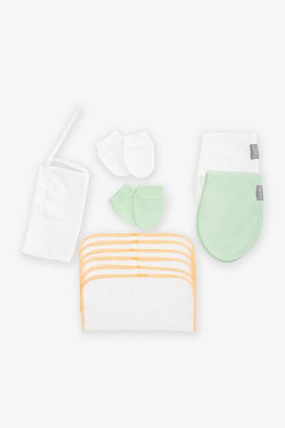 Messido 100% Cotton Mouth Wipes and Shoulder Cover Gloves Set