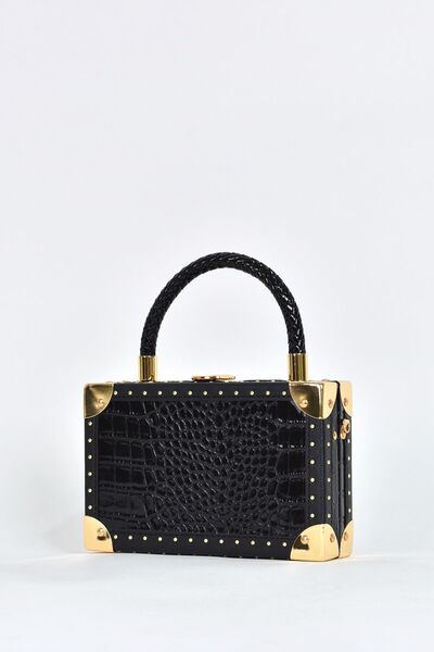 ELATAE Women's Shoulder Strap Crocodile Pattern Evening Dress Daily Handbag 17602