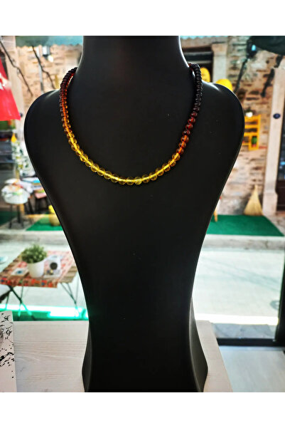 Renkli Takı By Kaan Tasarım Doğaltaş Kehribar Kolye