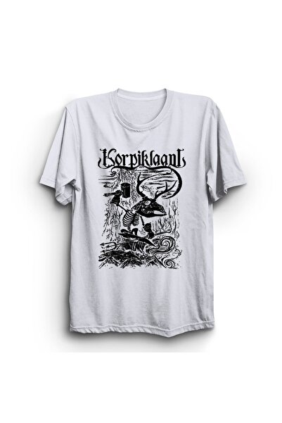The Fame Korpiklaani S369 - تي شيرت قطني منقوش بفرقة موسيقى الروك ميتال