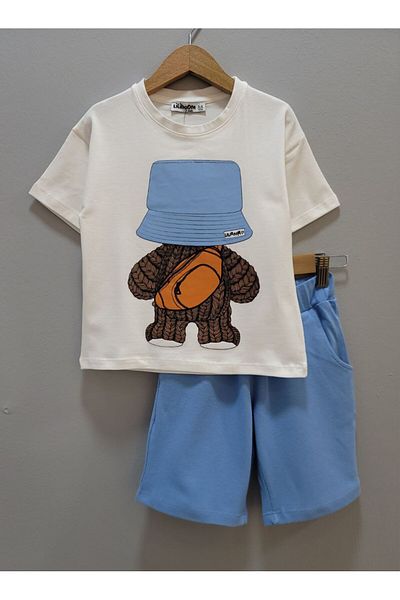 Yalçınoğlu 3-7 Year Old Children's Shorts and T-Shirt Set