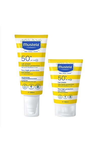 Mustela Very High Protection Spf 50 Güneş Losyonu 200 ml ve Mustel Spf 50 Gün...