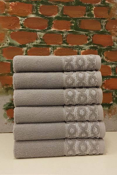 Özdilek Aqua Elp 6-Piece Towel Gray