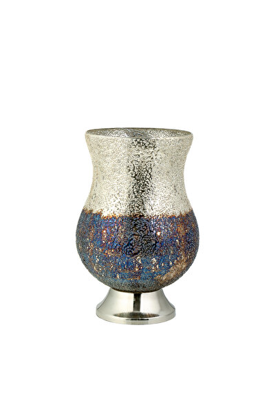 Le Atölye Mozaik Silver-Blue Cam Vazo Büyük Boy