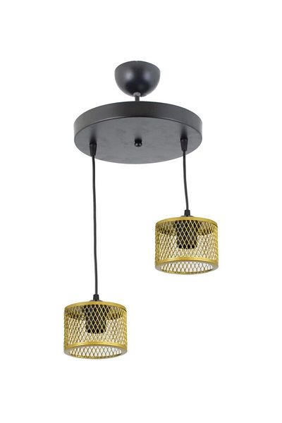 Lambadar Double Cage Model Modern Pendant Lamp Chandelier