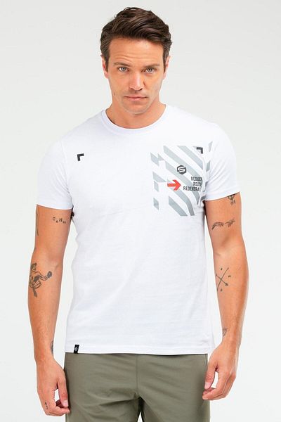 speedlife Ανδρικό μπλουζάκι Crew Neck Λευκό 100% βαμβάκι - κοντομάνικο
