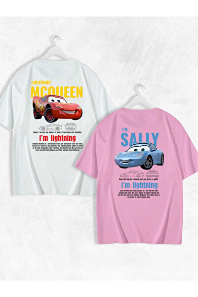 PAVRO طقم تي شيرت سيارات سالي وماكوين للجنسين مكون من قطعتين - عزيزي بافرو مل...