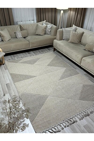 MBA Bloom 1413 Bej Halı Salon Halısı Kesme Halı Yolluk Balkon Halısı Hol Koridor Halısı Bukle Antre Halı