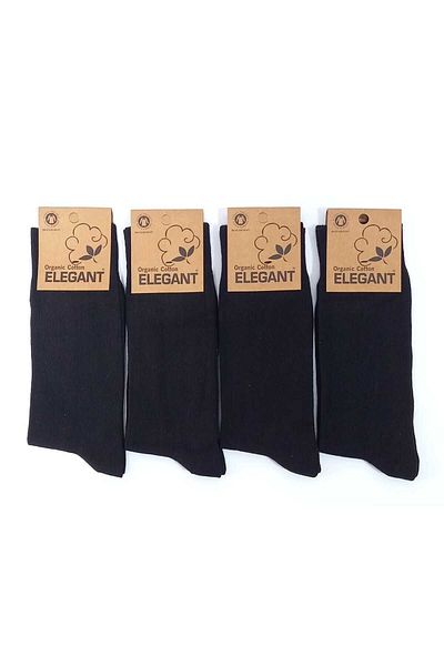 hefox 4 чифта мъжки безшевни чорапи от органичен памук комплект от Elegant