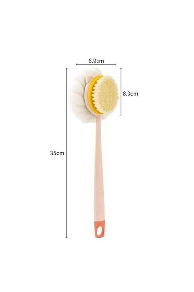 Hayveys Reversible Bath Loofah And Bath Shower Sponge Brush With Handle