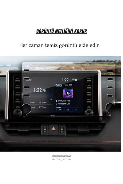 UniqAnatolia For Toyota Corolla 2020 2021 Model 8" Navigation 9H Nano Screen Protector