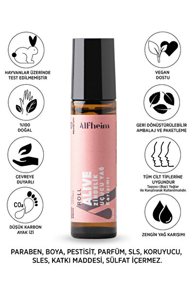 Alfheim Alive Terapi Roll/ Uçucu Yağ Karışımı/ Roll-on/ 10 Ml