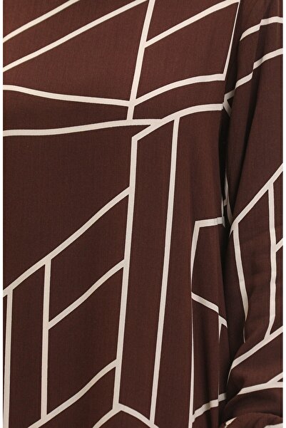 new ats Φόρεμα βισκόζης με σχέδιο - Φούστα μαζεμένη