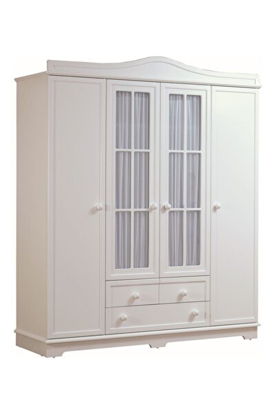 Meltem Classy Genç Odası Dört Kapılı Camlı Dolap