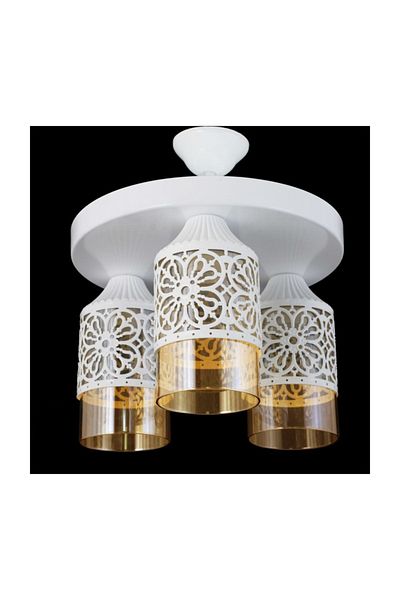 Lambadar Triple Sports Model Modern Retro Rustic Chandelier Balcam