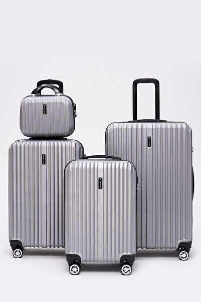 ELATAE 4'lü Valiz Seti Valiz Büyük - Orta - Kabin Boy Ve Makyaj 1020