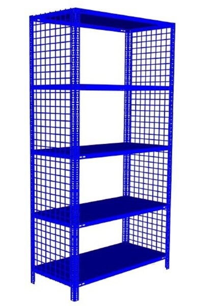 RafBurada 5 Katlı 43x75-200 Cm Renkli Tel Kafes Çelik Raf Dekoratif Raf
