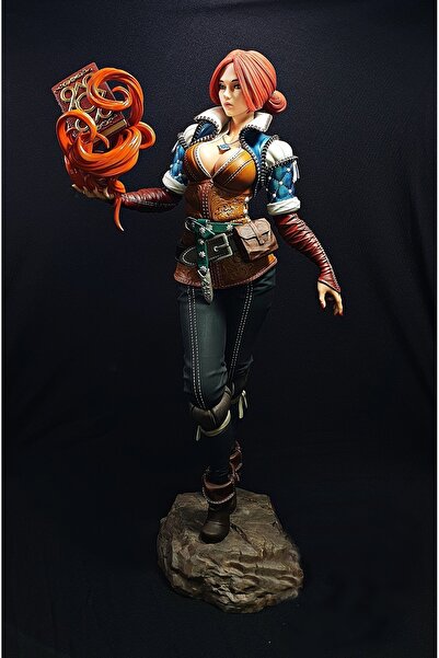 TuransoyCraft The Witcher Triss Merigold Figür Witcher Korkusuz Merigold Figür 25CM Büyük Boy